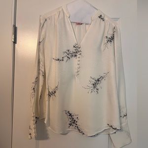 White House Black Market long sleeve floral blouse